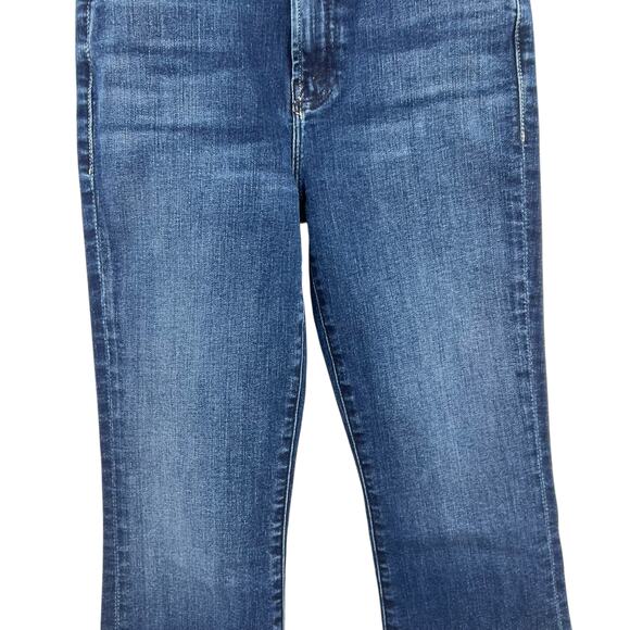 MOTHER Dark Blue Wide Leg Jeans - Picture 6 of 16